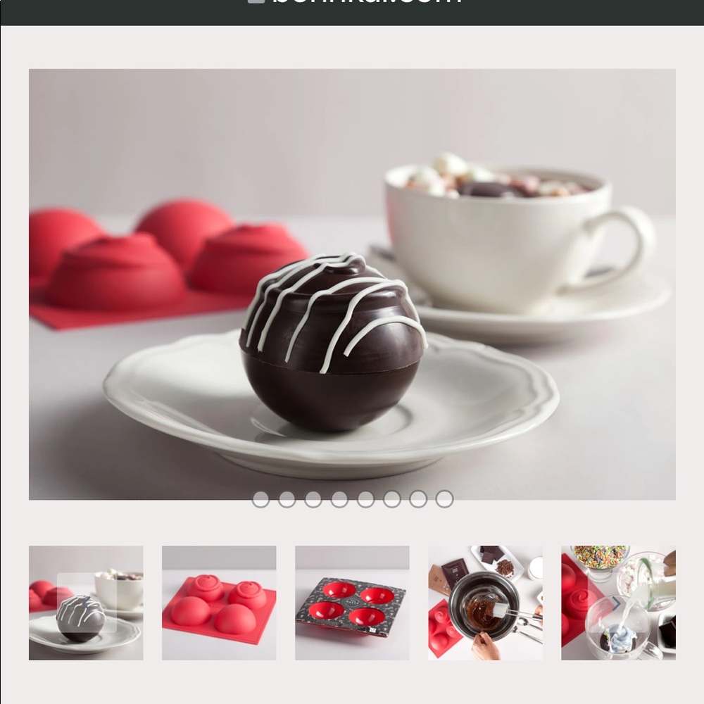 Bennkai Hot Chocolate Bomb Maker Red Silicone Mold